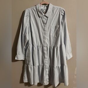 Crown & Ivy Blue Striped Dress